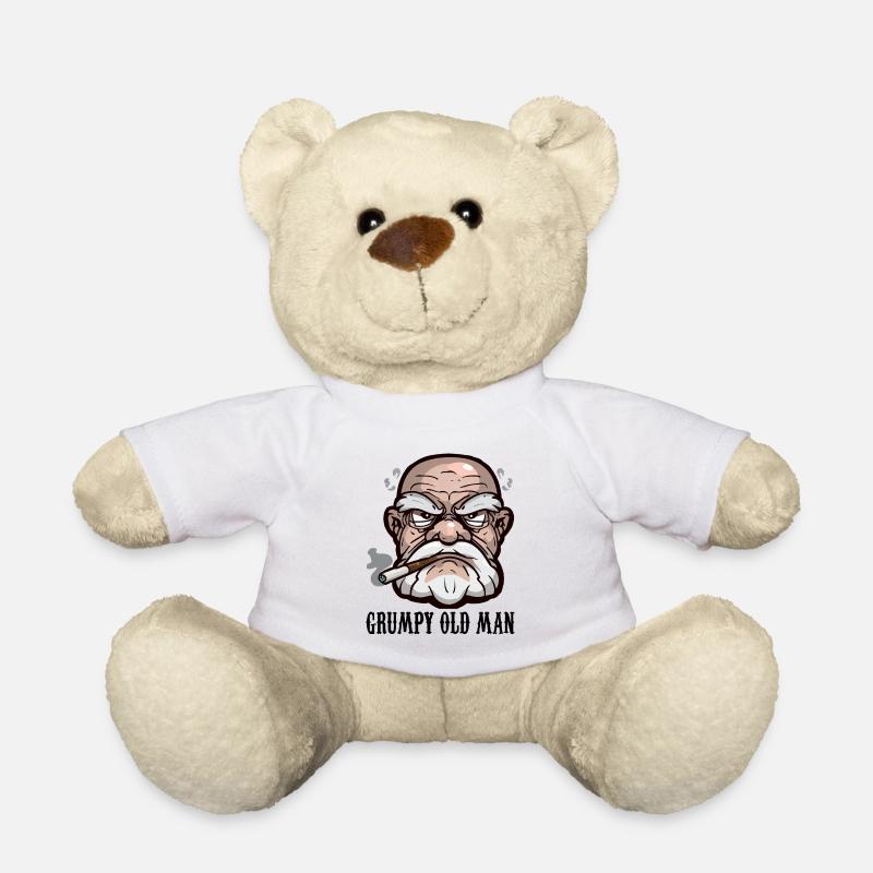 GRUMPY OLD MAN - Teddy Bear - white