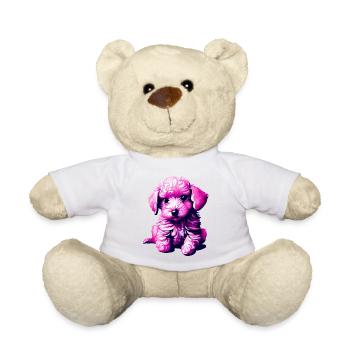 Chien Chiot Caniche Chien Amour Caniche Chiot Propriétaire de chien - Nounours - blanc - Devant