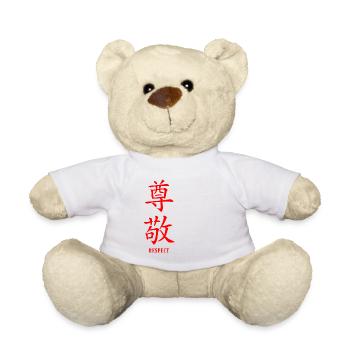 Respect in Japanese - Teddy Bear - white - Front