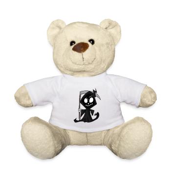 Sensenmann mit Sense - Halloween - Teddy - Weiß - Vorne