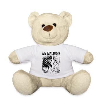 Mon Malinois pense que je suis un amoureux malinois de chien policier - Nounours - blanc - Devant