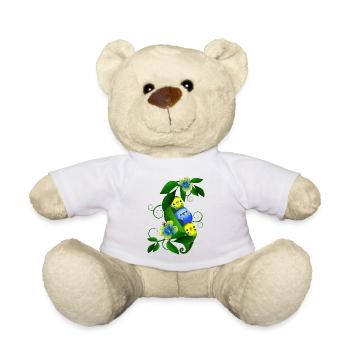 Perruche dans le pois - Nounours - blanc - Devant