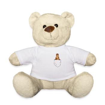 Otter in Brusttasche Fischotter Seeotter - Teddy - Weiß - Vorne