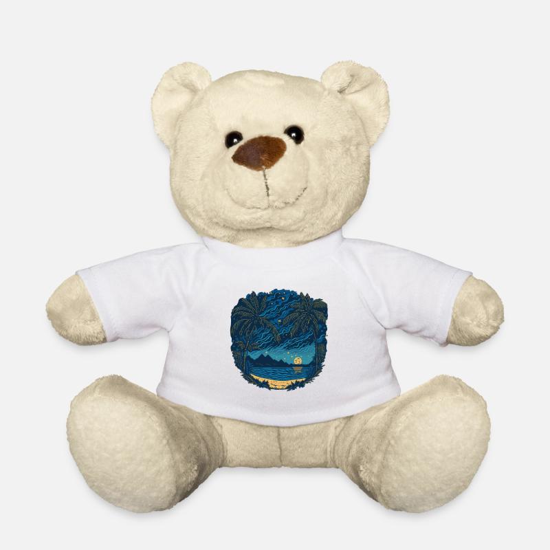 Tropische Beatch-Sternennacht - Teddy - Weiß