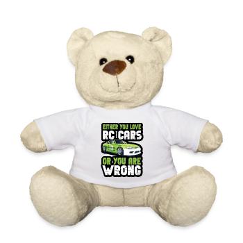RC Auto Hobby Spruch Ferngestuertes Auto - Teddy - Weiß - Vorne