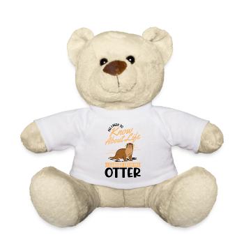 Otter Geschenk Fischotter Seeotter - Teddy - Weiß - Vorne