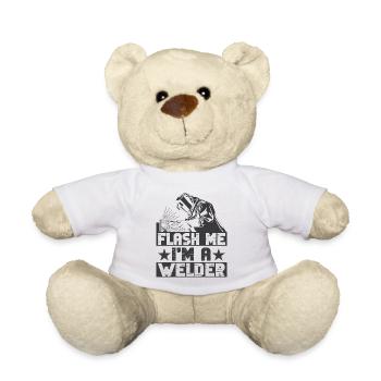 Schweißen Schweißer Spruch Schlosser - Teddy - Weiß - Vorne