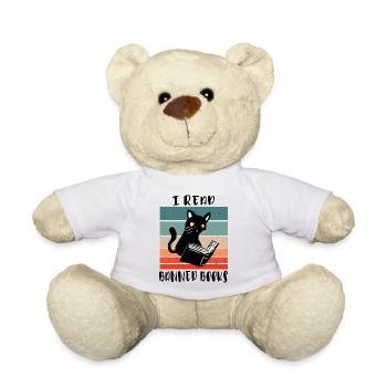 I read banned books Cat - Teddy Bear - white - Front