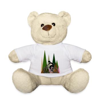 Cycliste - Nounours - blanc - Devant