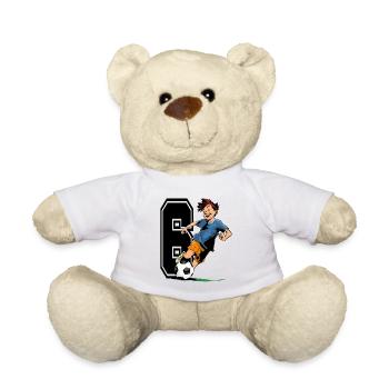 Anniversaire de football - 6 ans Garçon - 6. - Nounours - blanc - Devant