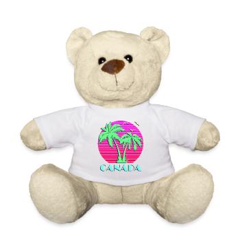 Sarcastique Canada Palm Trees - Nounours - blanc - Devant