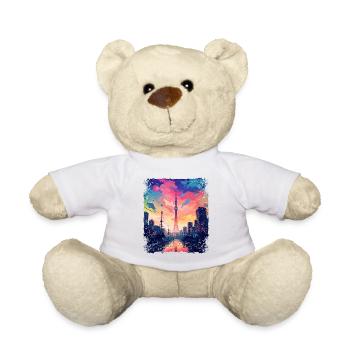 Vaporwave Japanischer ästhetischer Skytree Tokyo Sight - Teddy - Weiß - Vorne