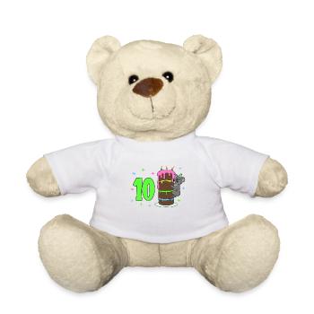 Mit Koala - Kinder Geburtstag 10 Jahre - Teddy - Weiß - Vorne