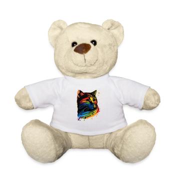 Rainbow Flag Gay Pride LGBTQ Katzen süße Katze - Teddy - Weiß - Vorne