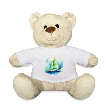 Boat Boating Sailor Sailboat Sailing Yachting - Teddy Bear - white - Front