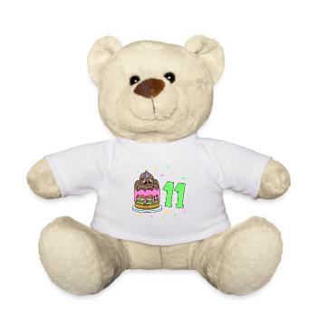 Avec araignée - Anniversaire des enfants 11 ans - Nounours - blanc - Devant