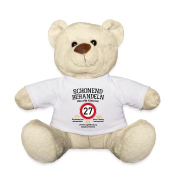 27. Geburtstag Schonend Behandeln 27 Alte Kiste 27 - Teddy - Weiß - Vorne