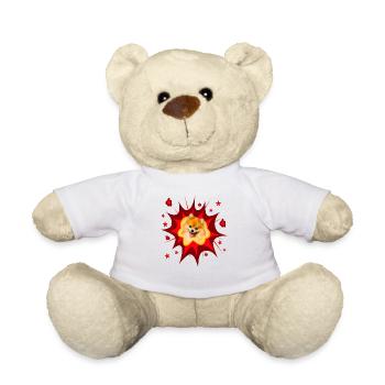 Comic Dog Design - Pow - Poméranien - Spitz miniature - Nounours - blanc - Devant