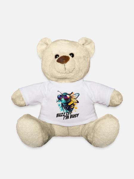 Hummel mit Sonnenbrille Buzz Off I'm Busy - Teddy - Weiß
