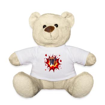 Comic Dog Design - Pow - Boxeur allemand - Nounours - blanc - Devant