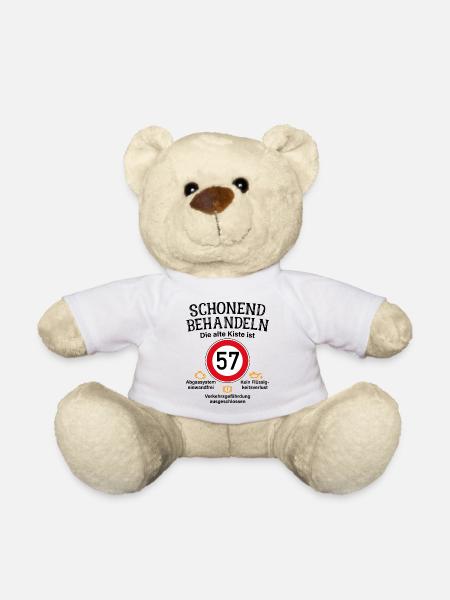 57. Geburtstag Schonend Behandeln 57 Alte Kiste 57 - Teddy - Weiß