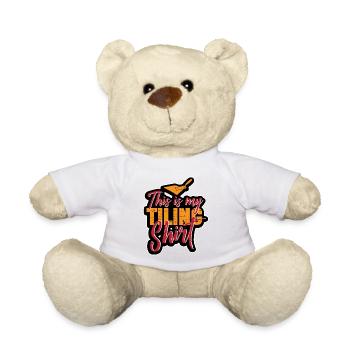 Lustiger Fliesenleger Spruch Handwerker - Teddy - Weiß - Vorne