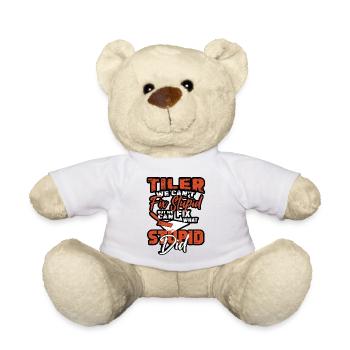 Lustiger Fliesenleger Spruch Handwerker - Teddy - Weiß - Vorne