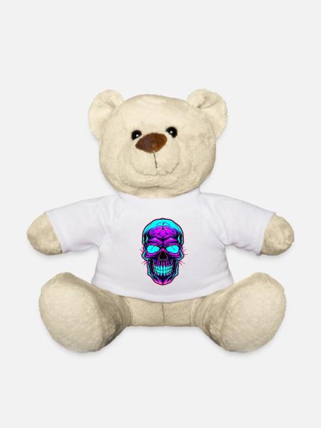 Gothic Skull Fashion: Unleash Your Dark Side with - Teddy Bear - white