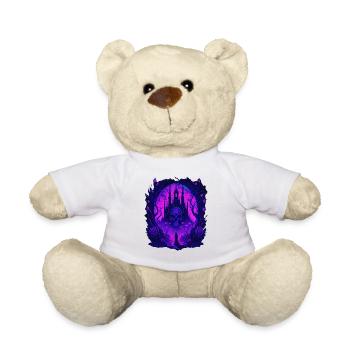 Neon Gothic Totenkopf Geisterschloss - Teddy - Weiß - Vorne