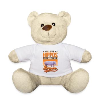 Hippo Gift Hippo Hippo - Teddy Bear - white - Front