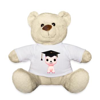 Bachelor School Leaving Certificate Alpaca Studies Graduate - Teddy Bear - white - Front