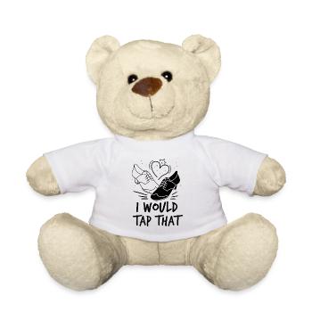 Danseur de claquettes Chaussures de danse à claquettes Instructeur de danse à claquettes - Nounours - blanc - Devant