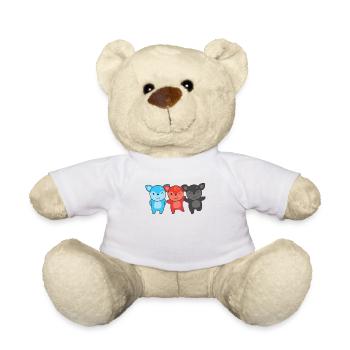 Drapeau polyamour Gay Pride LGBTQ Cerf - Nounours - blanc - Devant