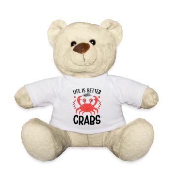Crab Lover Apparel Crabs Kids Men - Teddy Bear - white - Front