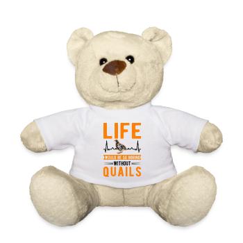 Warnung Wachtel Wachtelzucht Wachtelzüchter - Teddy - Weiß - Vorne