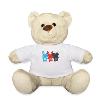 Polyamour Flag Gay Pride LGBTQ Bunny - Nounours - blanc - Devant