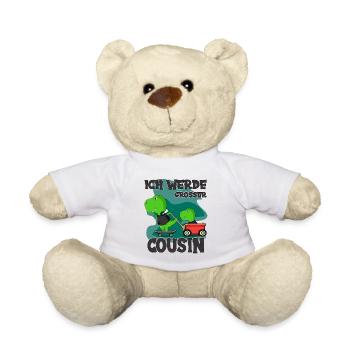 Ich Werde Großer Cousin Dinosaurier bald Cousin - Teddy - Weiß - Vorne