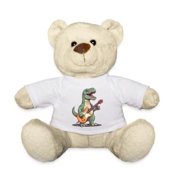 Dinosaure avec guitare pour musiciens - Nounours - blanc - Devant