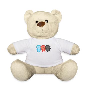Polyamour Flag Gay Pride LGBTQ Singe - Nounours - blanc - Devant