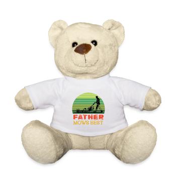 Rasenmäh Motiv I Rasenmäher für Gärtner - Teddy - Weiß - Vorne
