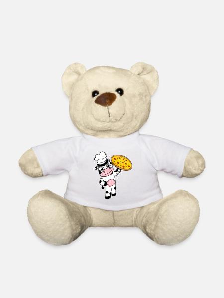 Pizzabäcker Pizza Koch Kuh Italien - Teddy - Weiß
