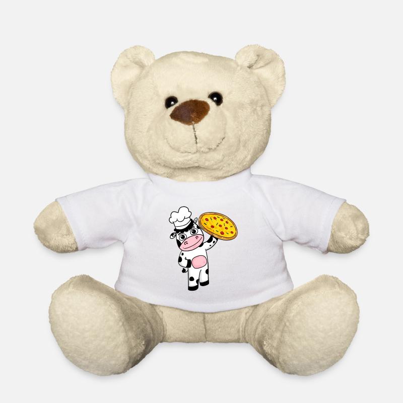 Pizzabäcker Pizza Koch Kuh Italien - Teddy - Weiß