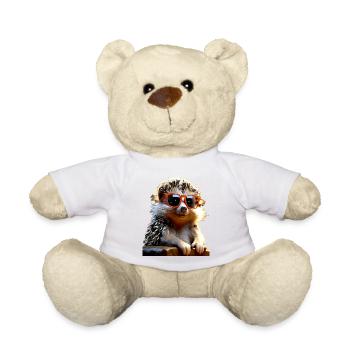 Igel Sonnenbrille Stacheltier Liebe Süßer Igel - Teddy - Weiß - Vorne