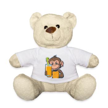 Affe Schimpanse Ape Monkey Comic Cartoon - Teddy - Weiß - Vorne