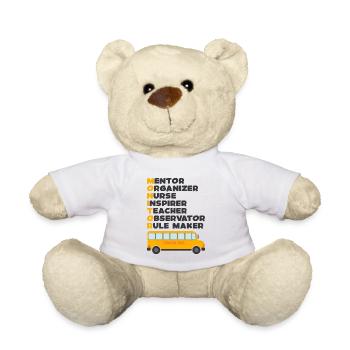 School Bus Monitor Bus Attendant School Transport - Teddy Bear - white - Front