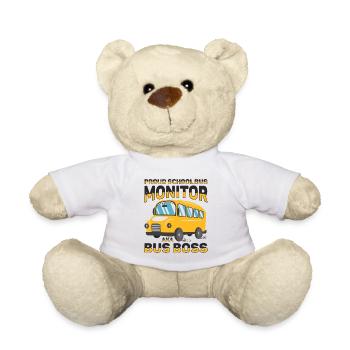 School Bus Monitor Bus Attendant School Transport - Teddy Bear - white - Front