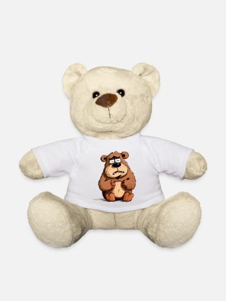Jacky l'ours grognon - Nounours - blanc