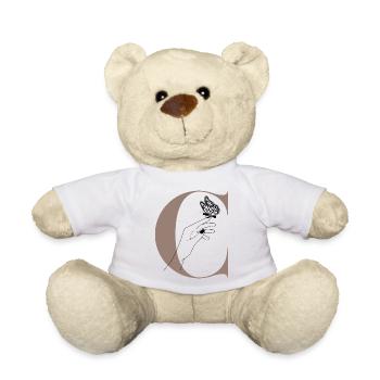 lettre C papillon magique - Nounours - blanc - Devant