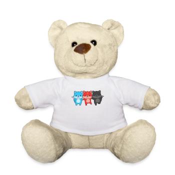 Polyamour Flag Gay Pride LGBTQ Fox - Nounours - blanc - Devant