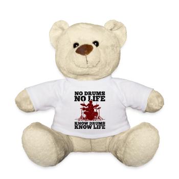 Schlagzeug Spieler Drummer - Teddy - Weiß - Vorne